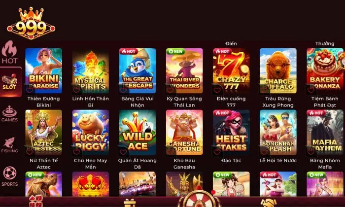 Sảnh game Nổ hũ 999BET